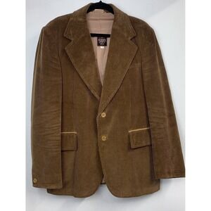 VTG Europe Craft Men's Brown 2 Button YUGOSLAVIA Corduroy Jacket - Size 42/US L